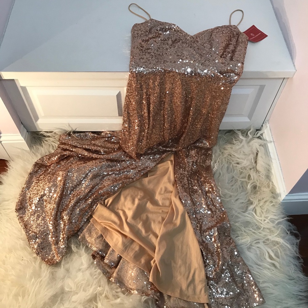 Watters & Watters Azen Sequined Sweetheart Dress 0033 - Picture 6 of 7